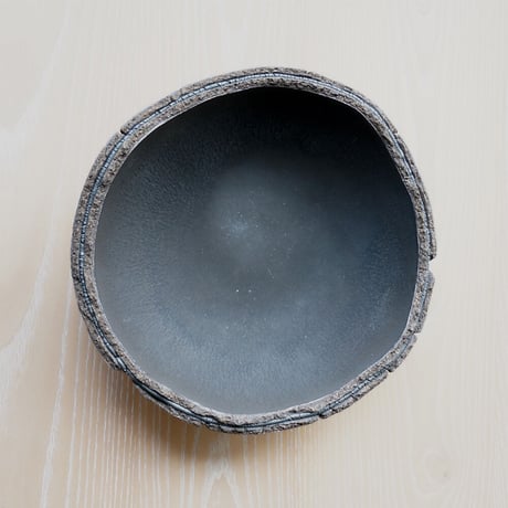 櫻井靖泰　Jag bowl（8寸）黒釉