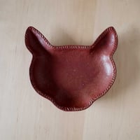 櫻井靖泰　猫鉢（茶）