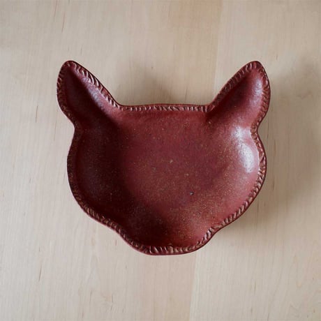 櫻井靖泰　猫鉢（茶）