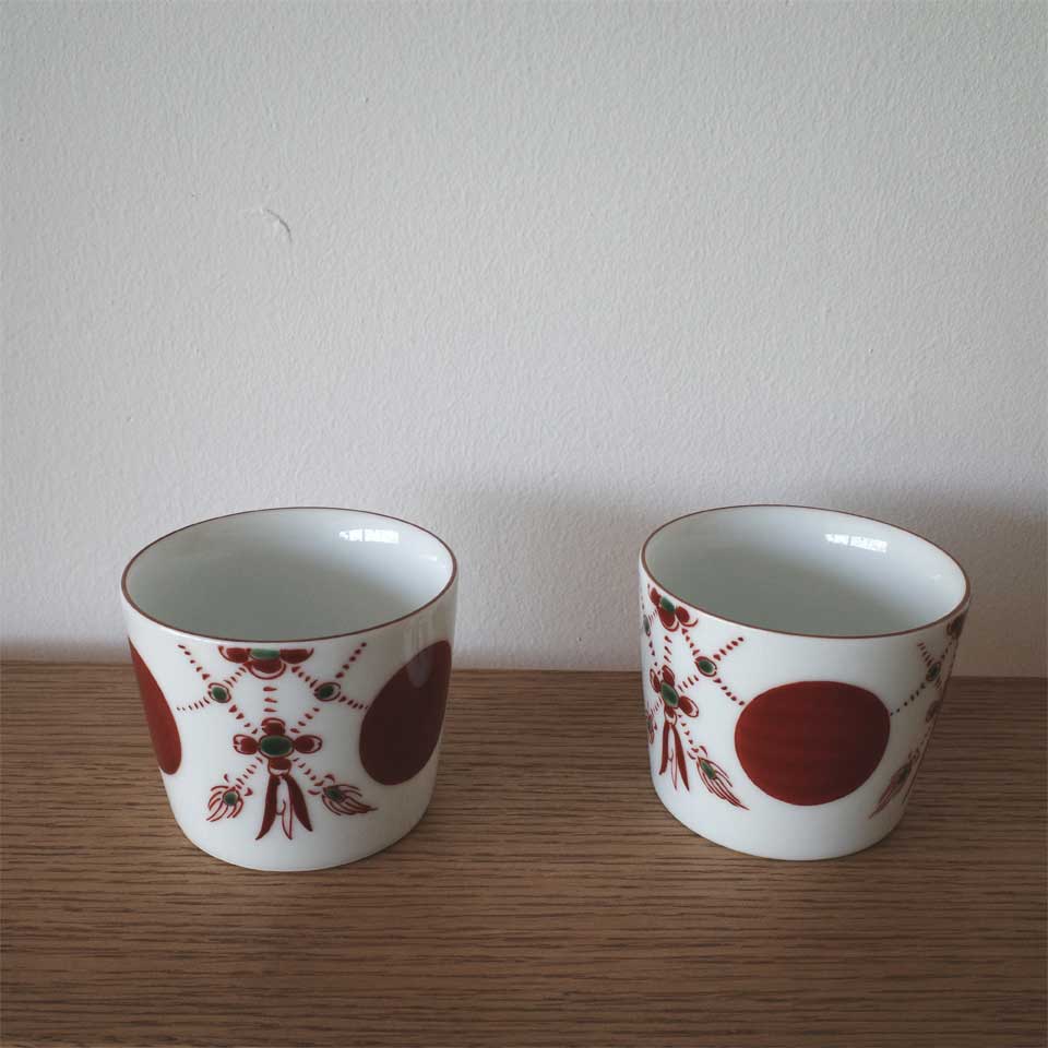 有田焼 仁窯(小畑裕司) ぐい呑み 有田焼 仁窯 小畑仁 古伊万里写赤玉文小鉢 | knot Online