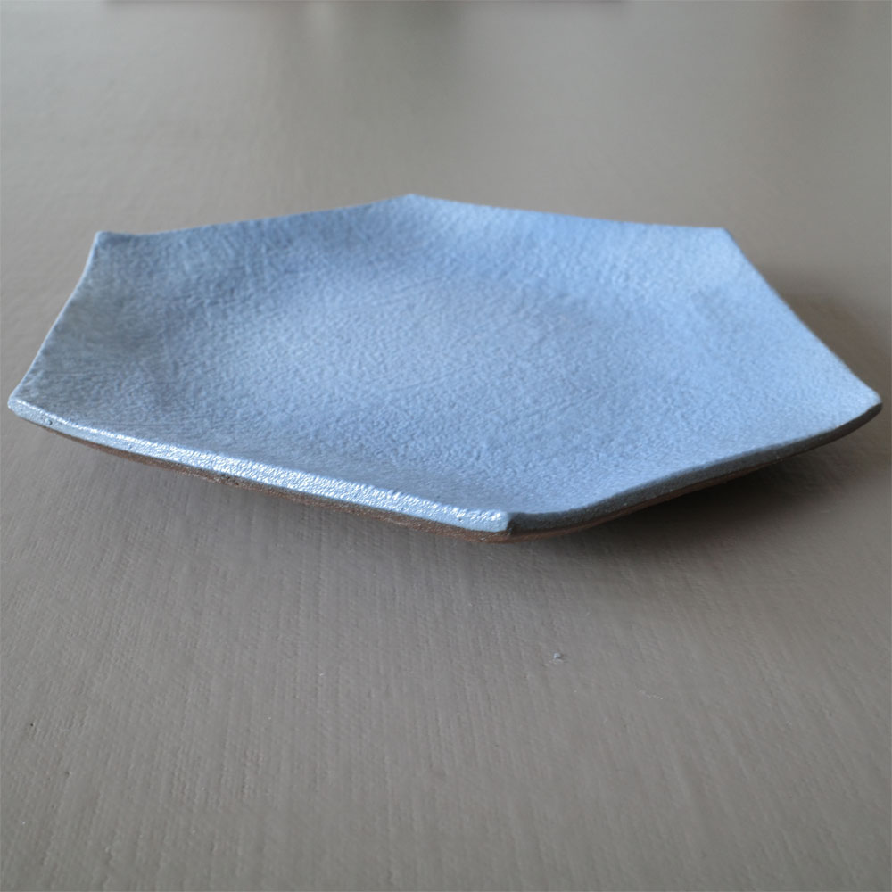 かねと窯 清水 圭一 ヘキサゴンプレート（青） | knot Online