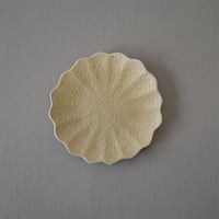 かねと窯　清水 圭一　花小皿（黃）