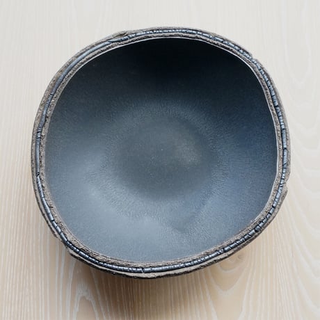櫻井靖泰　Jag bowl（9寸）黒釉