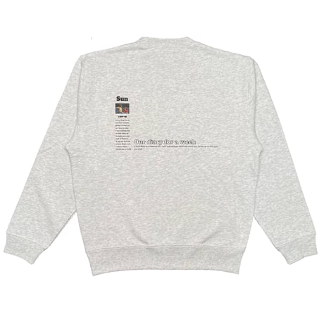 one week memory sweat shirt (silver gray)