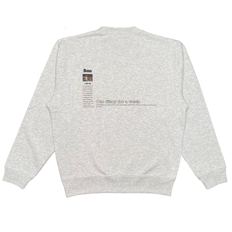 one week memory sweat shirt (silver gray) | emo