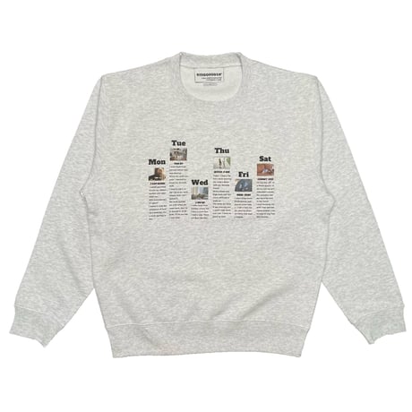 one week memory sweat shirt (silver gray)