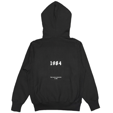 1984 double zipup hoodie (black)