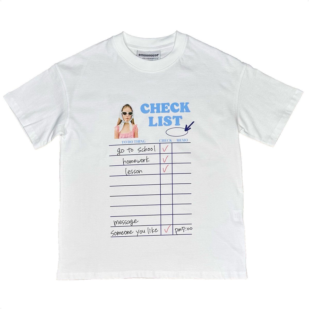 busy girl! Tshirt (white) | emooooose