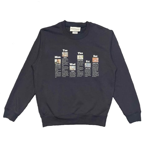 one week memory sweat shirt (navy)