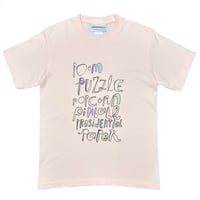initial "p" Tshirt  (baby pink)