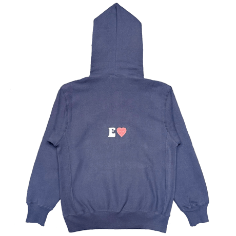 E♡ double zipup hoodie (navy)