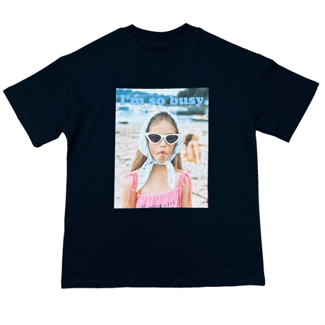 busy girl! Tshirt  (black)