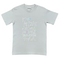 initial "p" Tshirt  (frosty blue)