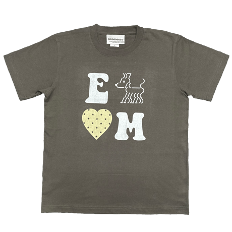 E♡ Tshirt  (hazy black)