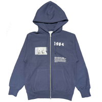 1984 double zipup hoodie (navy)