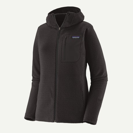 【patagonia】ウィメンズ R1 エア フルジップ フーディ / Women's R1 Air Full-Zip Hoody (BLK)