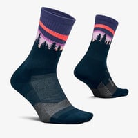 【Feetures】Trail Max Cushion Mini Crew (PurpleAurora)