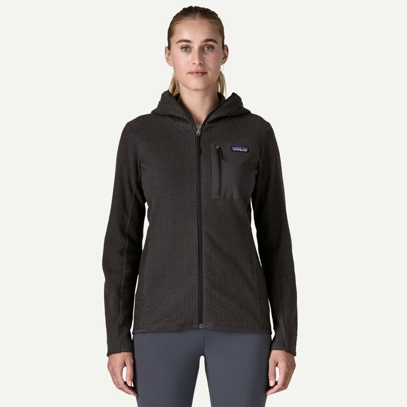 パタゴニア レディース　 R1 フルジップ フーディ ポーラテック M オレンジ patagonia】ウィメンズ R1 エア フルジップ フーディ / Women's R1
