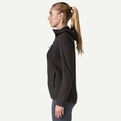 【patagonia】ウィメンズ R1 エア フルジップ フーディ / Women's R1 Air Full-Zip Hoody (BLK)