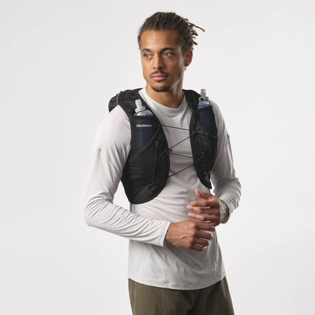 【SALOMON】ACTIVE SKIN 12 SET  (Black/Metal)