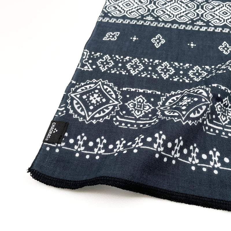 CHAORAS】スポーツてぬぐい ビンテージバンダナ ブラック | ATC Store