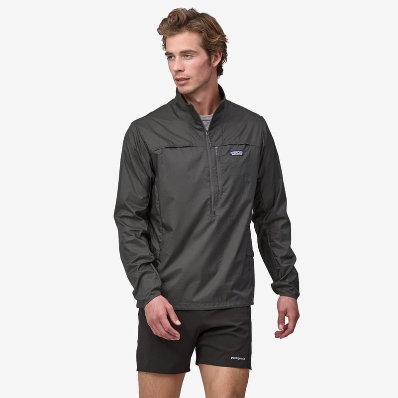 patagonia フード二スタッシュ ナイロン ハーフジップ ブラック M