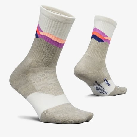 【Feetures】Trail Max Cushion Mini Crew (Mountain High Cream)