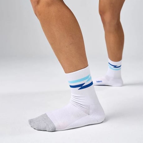 【Feetures】Elite Light Cushion Mini Crew (WhiteTrack)