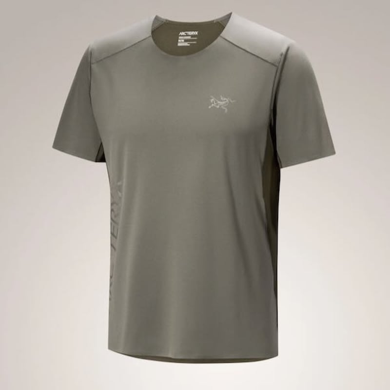 ARC'TERYX ノーバン ダウンワードロゴ L/S メンズ S 新品 ノーバン ダウンワード ロゴ ロングスリーブ メンズ