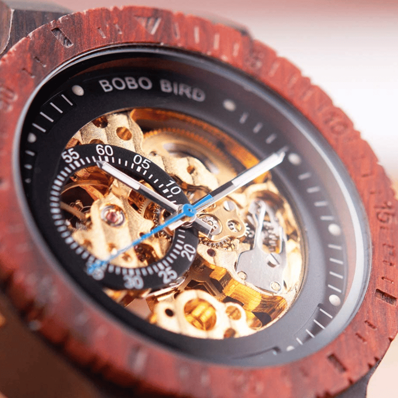 BOBO BIRD ボボバード メンズ 木製腕時計 機械式腕時計 軽量 木製