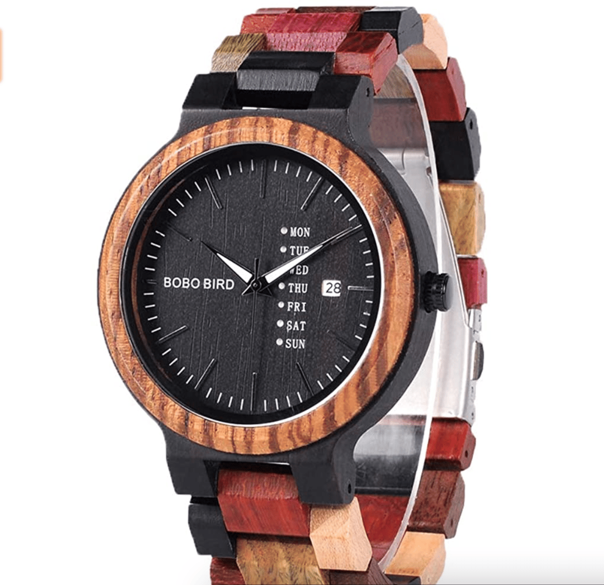 BOBOBIRD ボボバード p14-1 木製腕時計 天然木材 カラフル 曜日