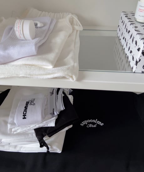 THE FIRST SUPOOSIME CREWNECK SWEATSHIRT/BLK