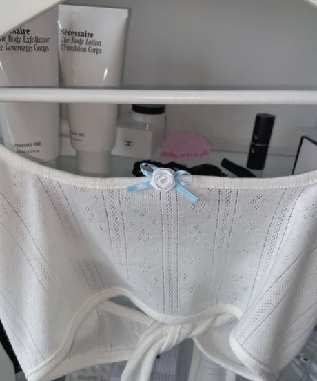 Ally Pointelle Crop
