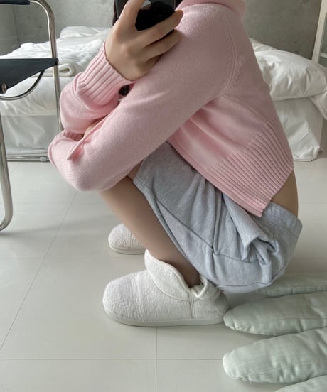 Tae Knit Hooded Cardigan/Pink