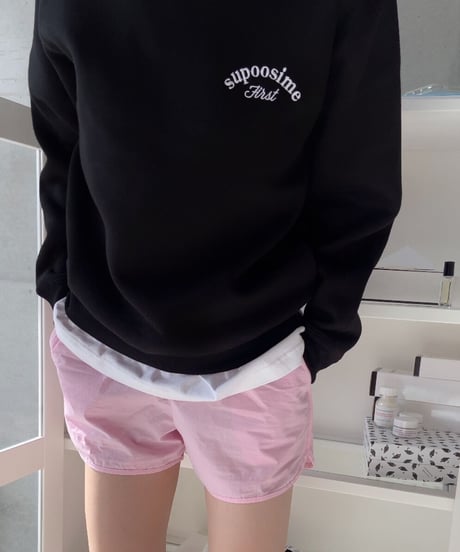 THE FIRST SUPOOSIME CREWNECK SWEATSHIRT/BLK