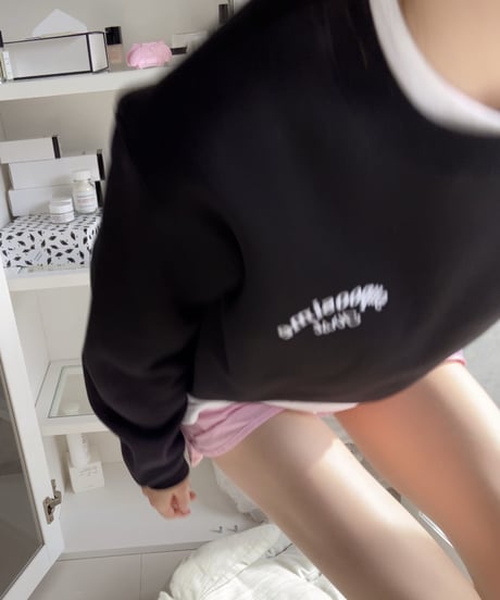 THE FIRST SUPOOSIME CREWNECK SWEATSHIRT/BLK