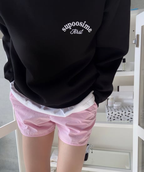 THE FIRST SUPOOSIME CREWNECK SWEATSHIRT/BLK