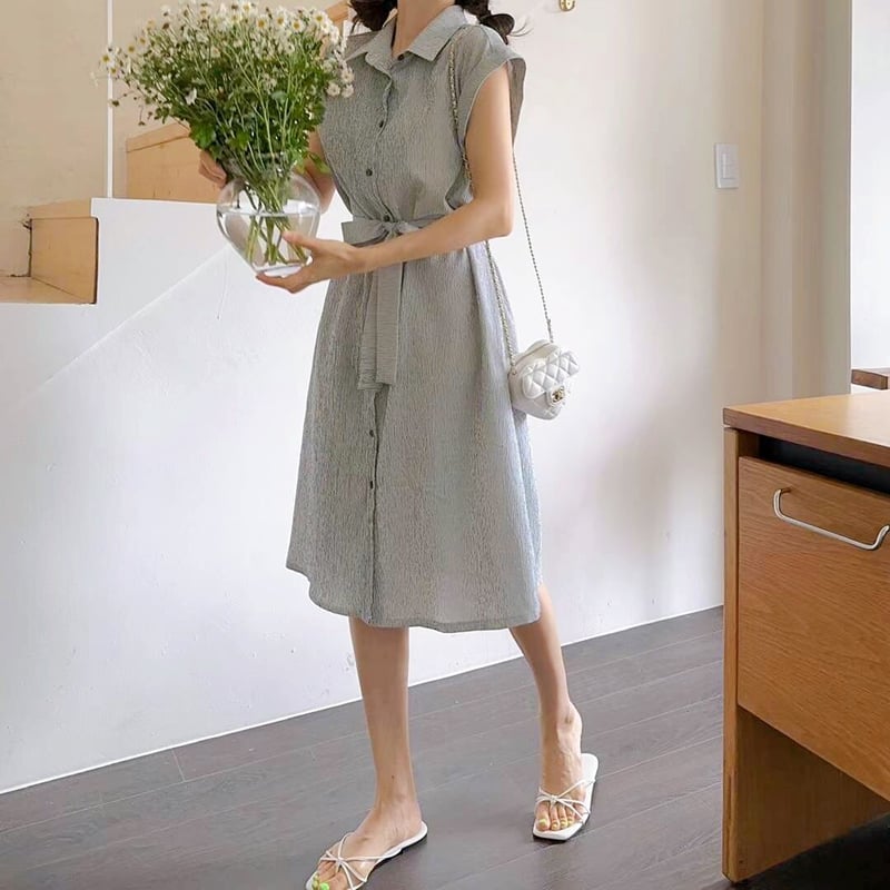 Peserico ライトブルー 半袖ワンピース 42 PESERICO(ペセリコ) ワンピース通販｜woollen online store