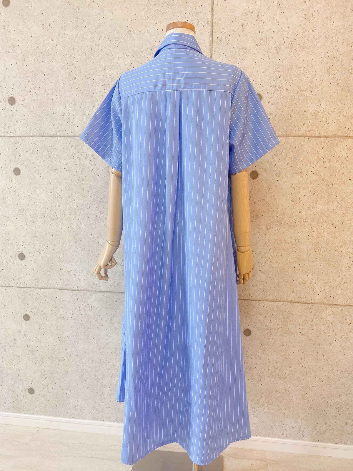 MADISON BLUE ストライプ シャツワンピース　00サイズ 骨格ストレートフロントタックストライプシャツワンピース
