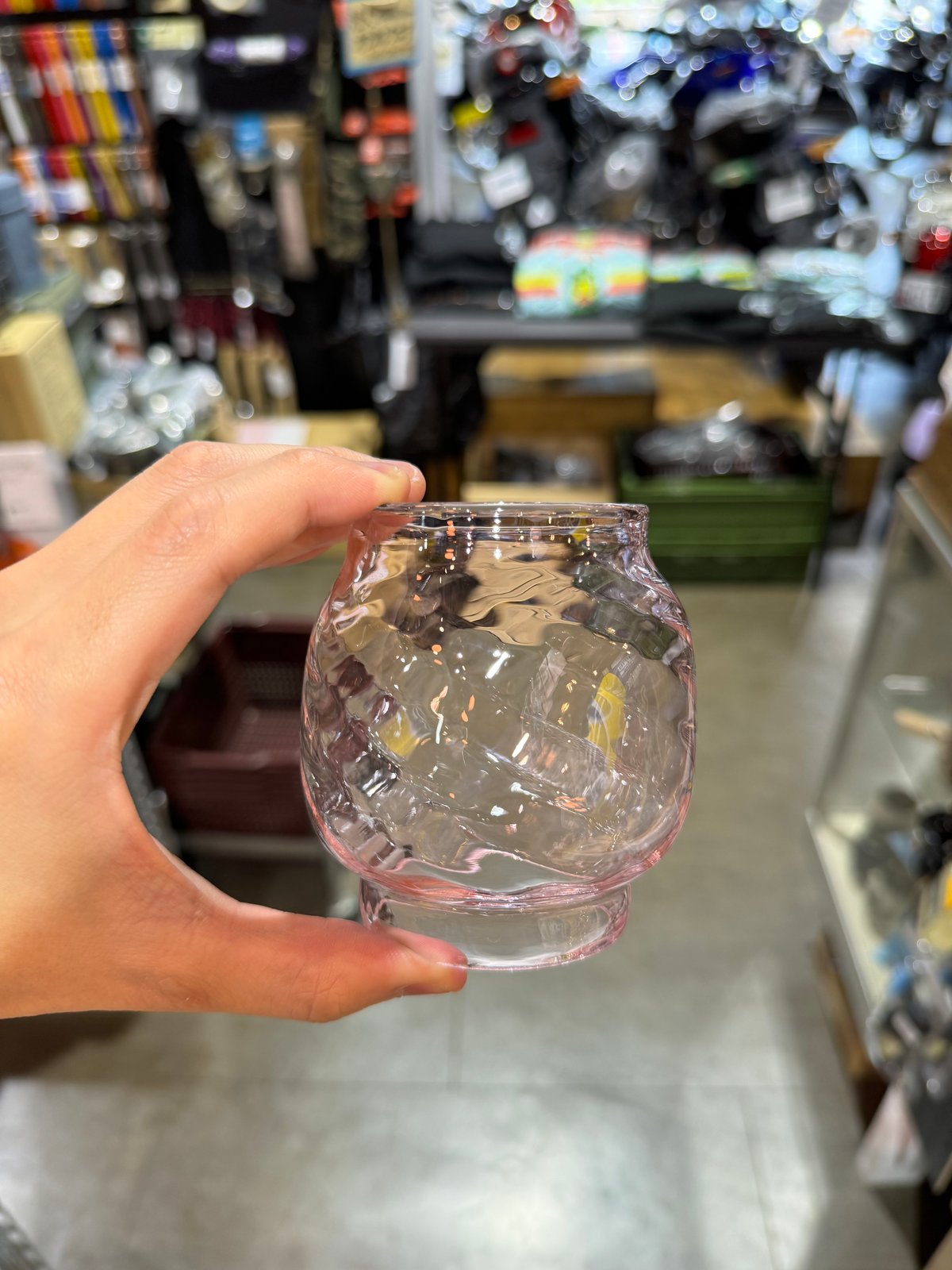 燈人オリジナル耐熱琉球ガラスグローブ（春色ピンク）※限定色 DIETZ78