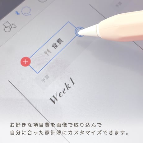iPad家計簿用　費用項目ステッカー［66枚セット］｜GoodNotes5,6対応 / デジタル家計簿デジタルステッカー