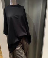 08sircus / S25SS-TS09 /Organic cotton cross jersey stand collar top