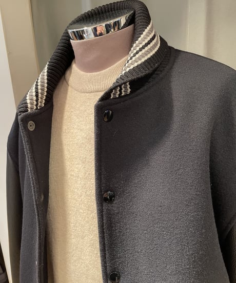 Scye  /   5122-63531  /   Super 140 Wool Melton Varsity Jacket