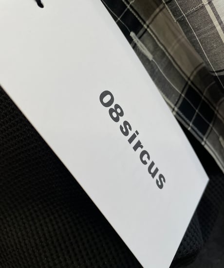 08sircus /cupro cotton check short sleeve over shirt /
