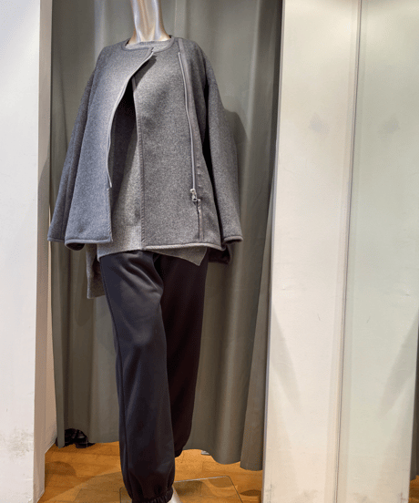 FLORENT / 2308F02007 /FRONT ZIPUP MELTON SHORT COAT