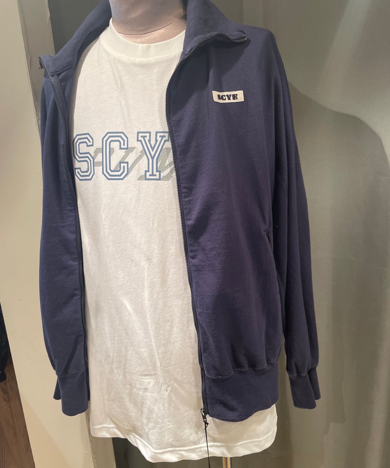 Scye / Tight Tension Cotton Jersey Zip Up Top /