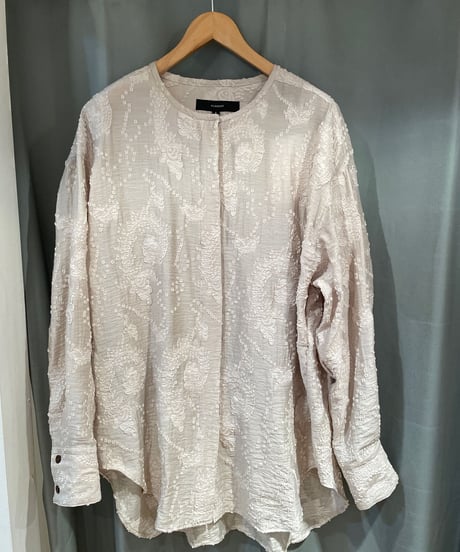 FLORENT / 2211F01003/ JACQUARD SHEER BLOUSE