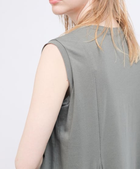 FLORENT / 2402F06017/ コットンスリーブレスドレス