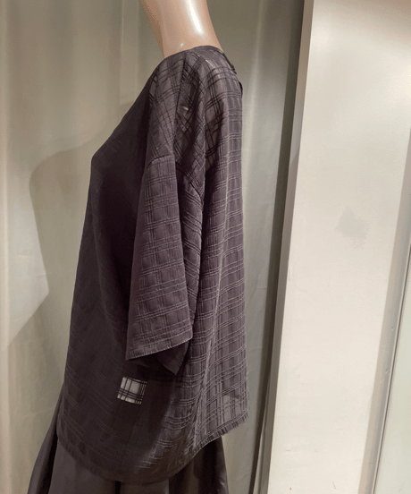 FLORENT / 2405F01006/シアーチェックブラウス
