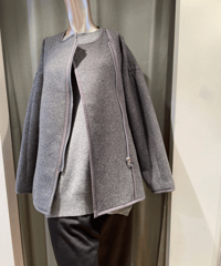 FLORENT / 2308F02007 /FRONT ZIPUP MELTON SHORT COAT